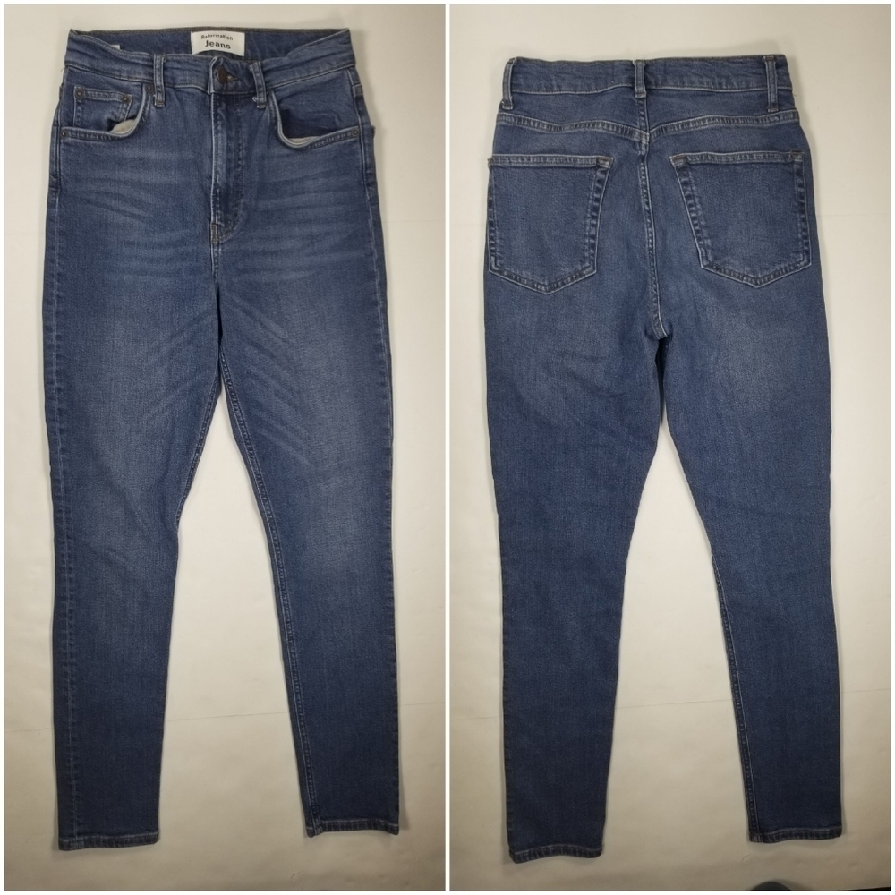 Reformation Jean's Sz 26 High Rise Slim Straight